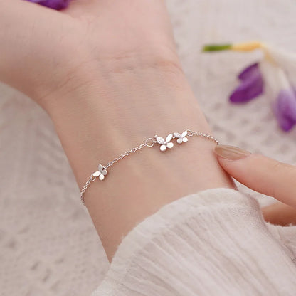 925 Silver Adjustable Butterfly Bracelet