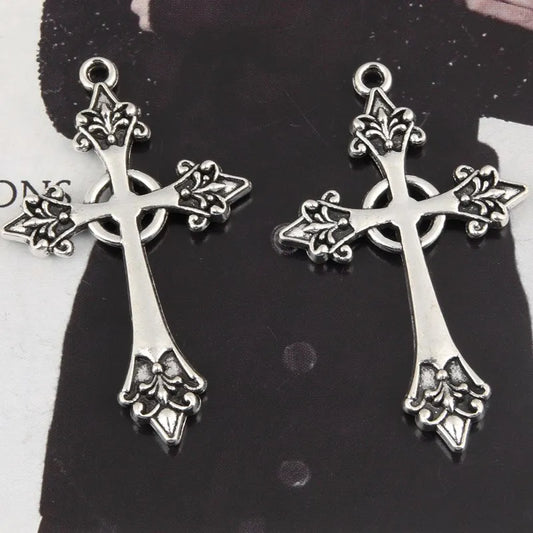 15pcs Jesus Cross Pendants Zinc Alloy Religious Jewelry