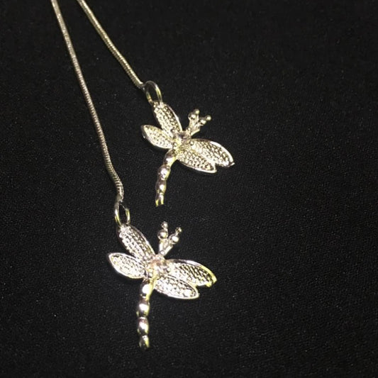 925 Sterling Silver Dragonfly Pendant Necklace