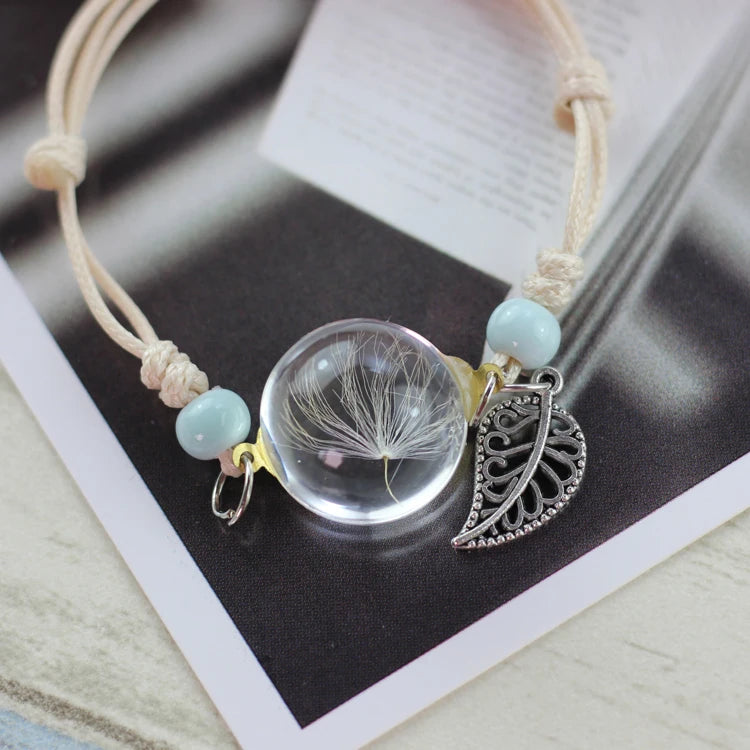 Dried Flower Dandelion Bracelet