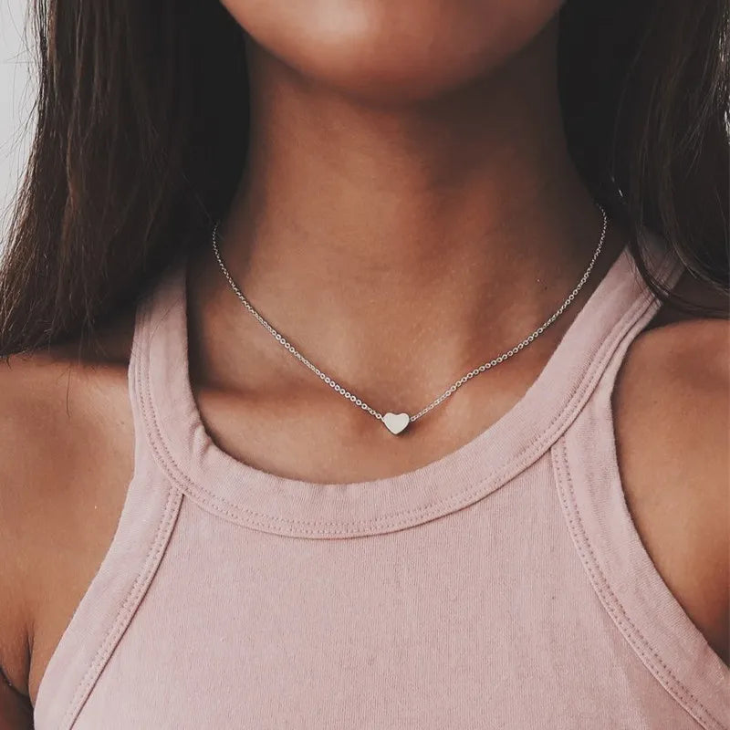 Minimalist Tiny Heart Necklace