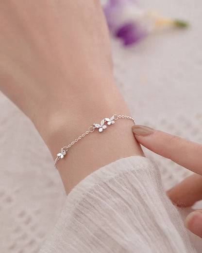 925 Silver Adjustable Butterfly Bracelet