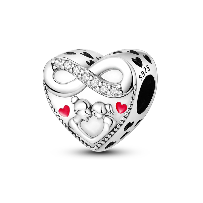 925 Sterling Silver Spacer Clip Charms Safety Chain