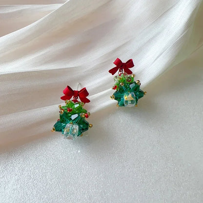 Handmade Christmas Tree Earrings