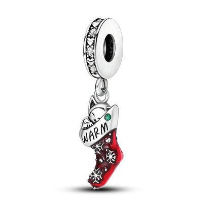 925 Sterling Silver Snowman Charm Bead