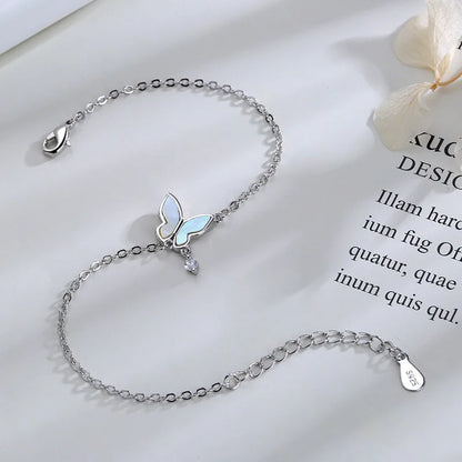 925 Silver Adjustable Butterfly Bracelet