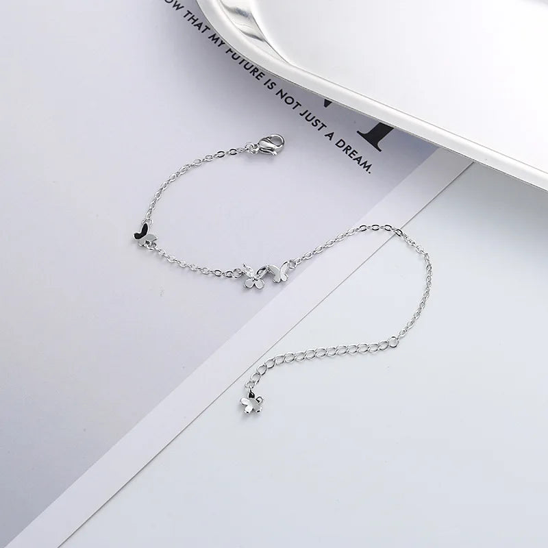 925 Silver Adjustable Butterfly Bracelet