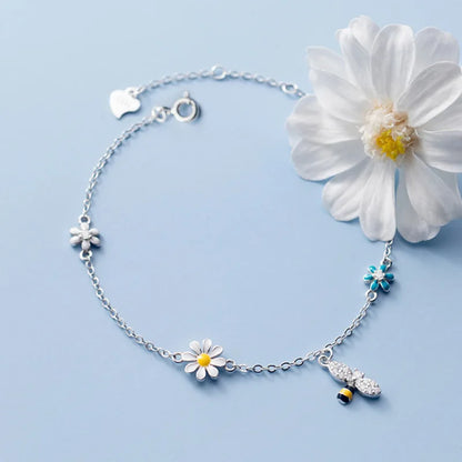 925 Silver Adjustable Butterfly Bracelet