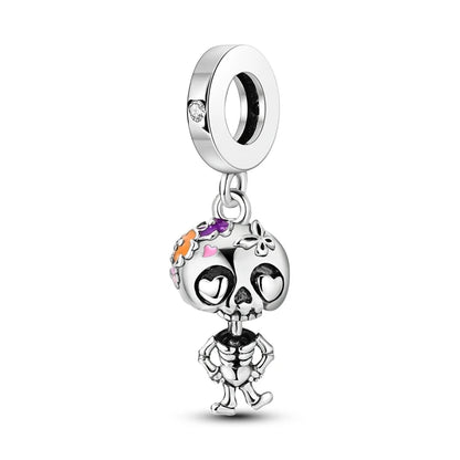 925 Sterling Silver Snowman Charm Bead