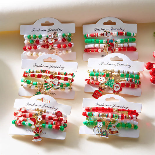 4Pc Christmas Bracelet Set