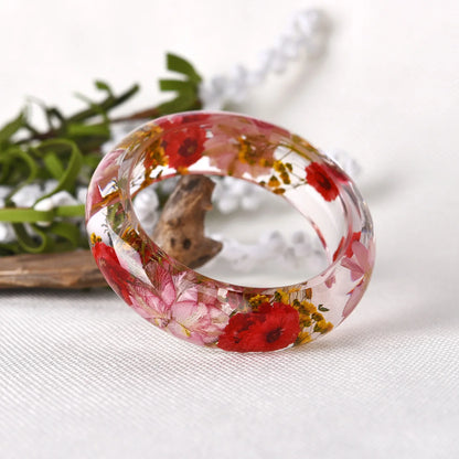 Real Dried Flower Resin Bracelet