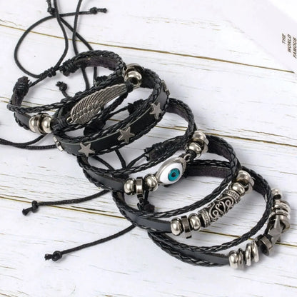 5PCS Evil Eye Punk Bracelet Set