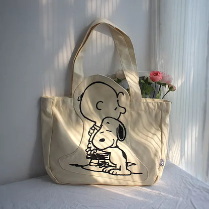 Disney Canvas Snoopy Handbag High Capacity Tote Bag