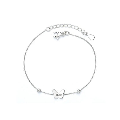 925 Silver Adjustable Butterfly Bracelet