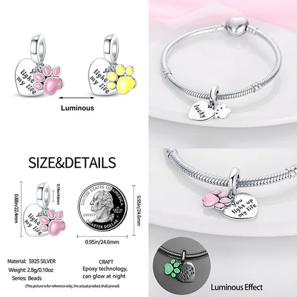 Silver Luminous Charms for Pandora Bracelets