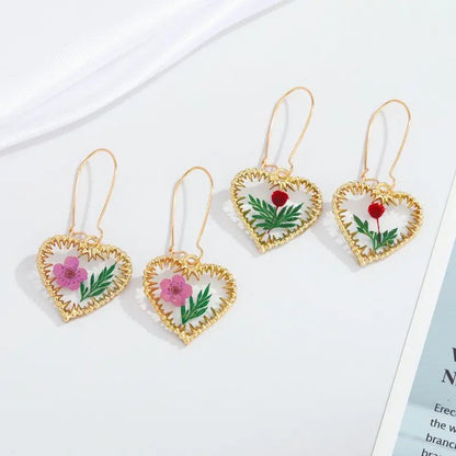 Colorful Dried Flower Earrings