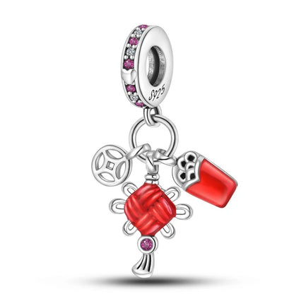 925 Sterling Silver Snowman Charm Bead