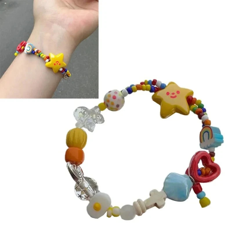 Colorful Beaded Stretch Bracelet