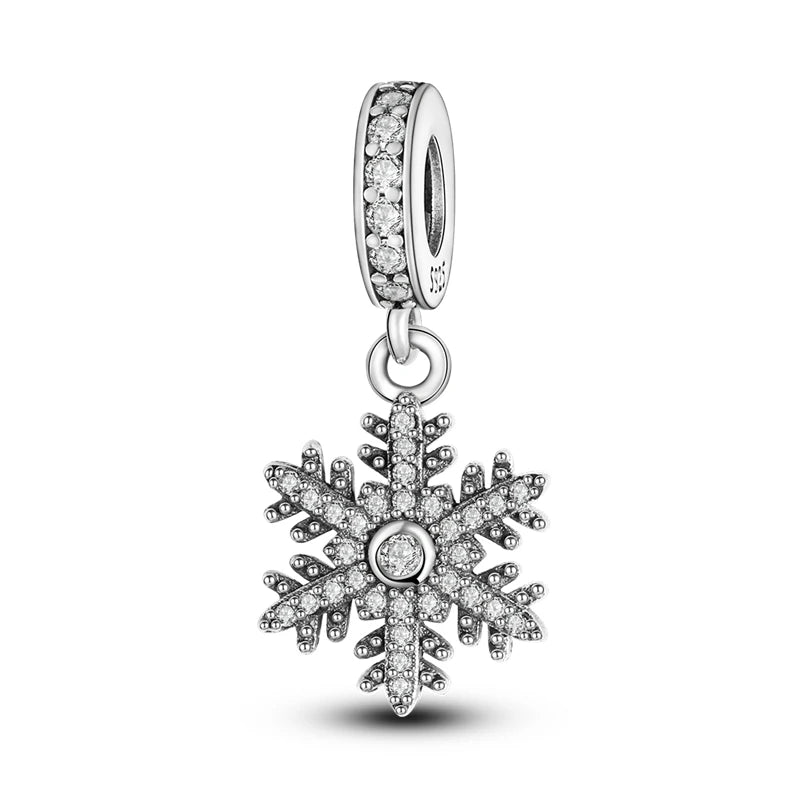 925 Sterling Silver Snowman Charm Bead