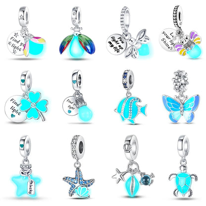 Silver Luminous Charms for Pandora Bracelets