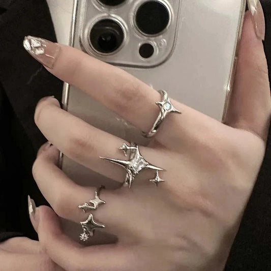 Vintage Gothic Cross Star Ring