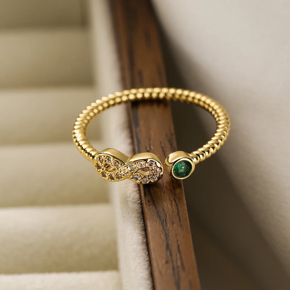 Clear CZ Zircon Cross Evil Eye Ring