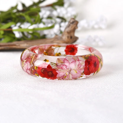 Real Dried Flower Resin Bracelet