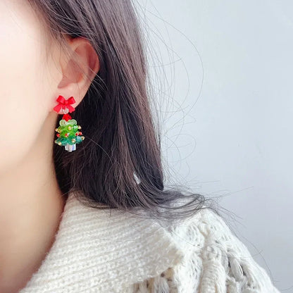 Handmade Christmas Tree Earrings