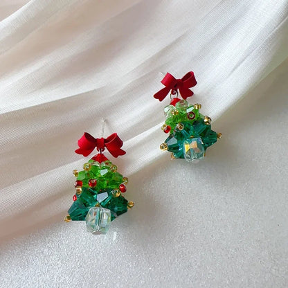 Handmade Christmas Tree Earrings