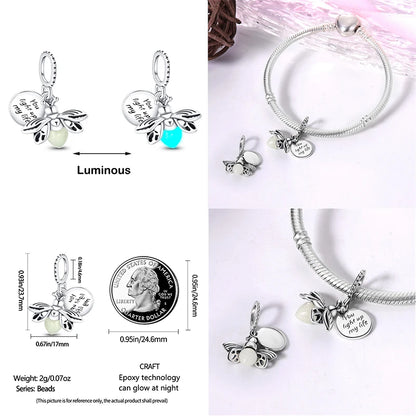 Silver Luminous Charms for Pandora Bracelets