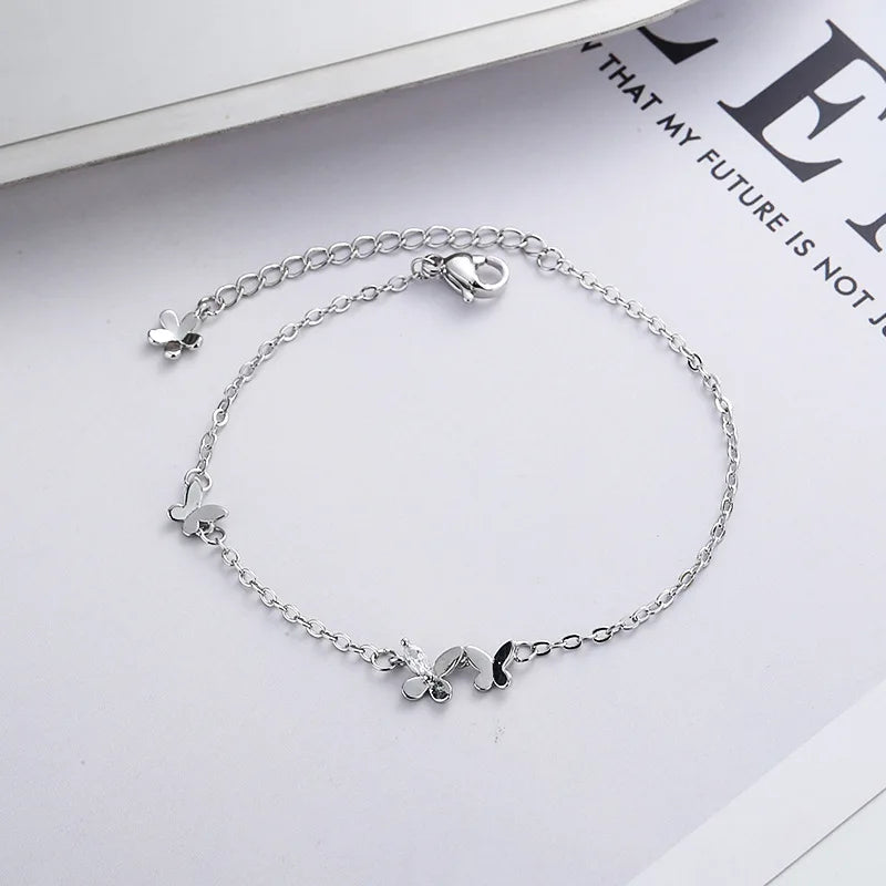 925 Silver Adjustable Butterfly Bracelet