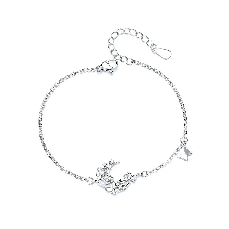 925 Silver Adjustable Butterfly Bracelet