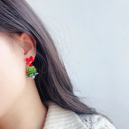 Handmade Christmas Tree Earrings