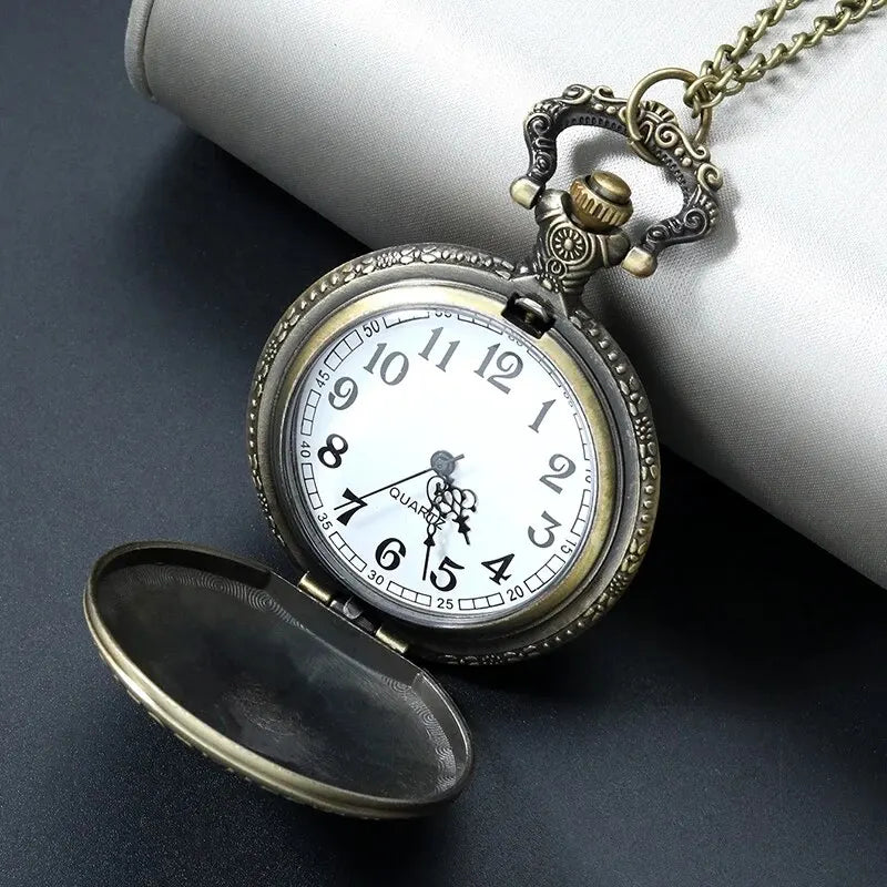 Vintage Pirate Captain Pocket Watch – Quartz Necklace Chain Pendant Gift