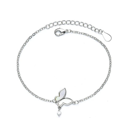 925 Silver Adjustable Butterfly Bracelet