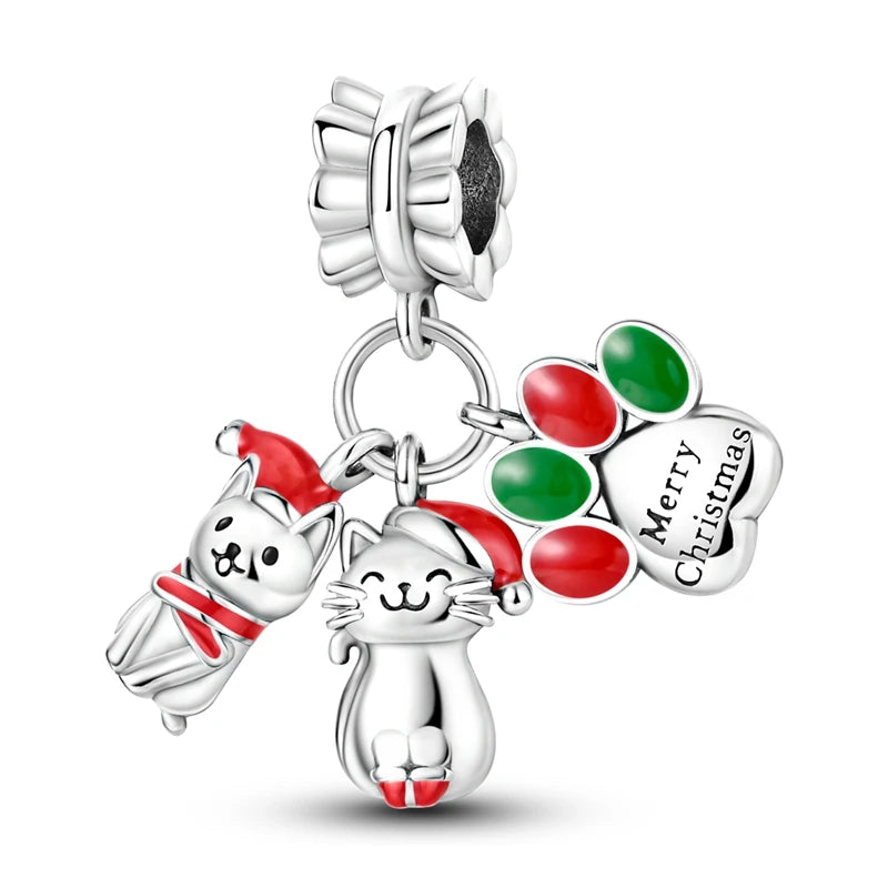 925 Sterling Silver Snowman Charm Bead