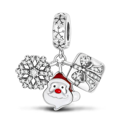 925 Sterling Silver Snowman Charm Bead