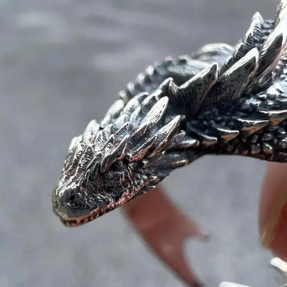 Dragon Rings for Men Women Gothic Punk Style Adjustable Vintage