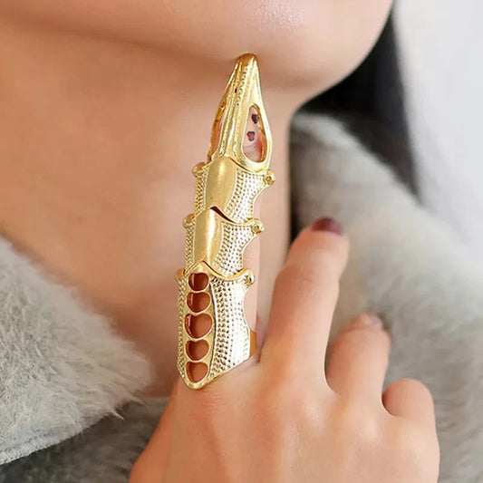 Vintage Knight Skull Armour Knuckle Ring for Men and Women