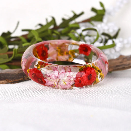 Real Dried Flower Resin Bracelet