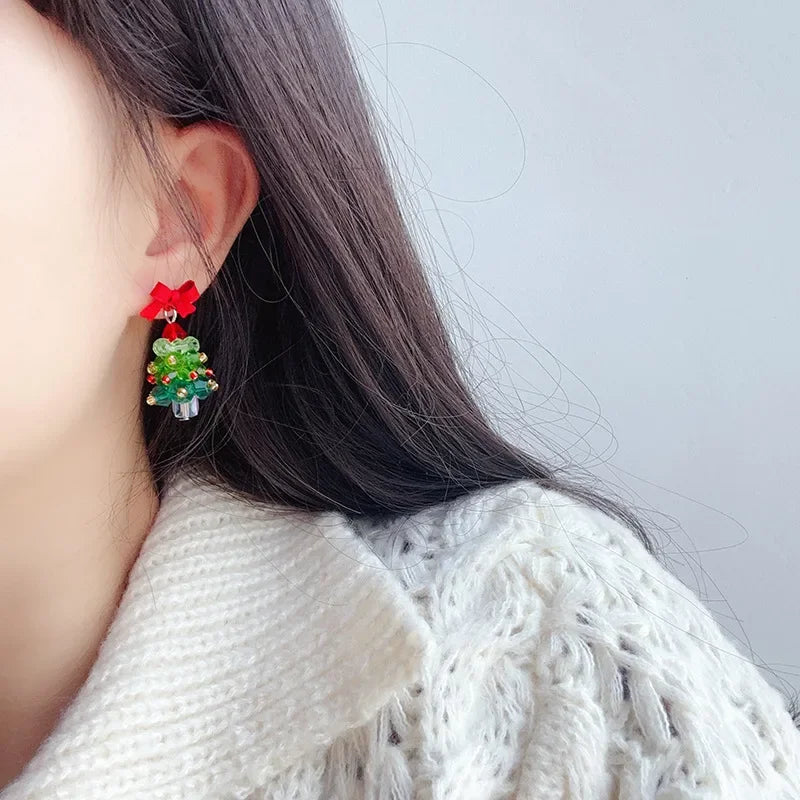 Handmade Christmas Tree Earrings