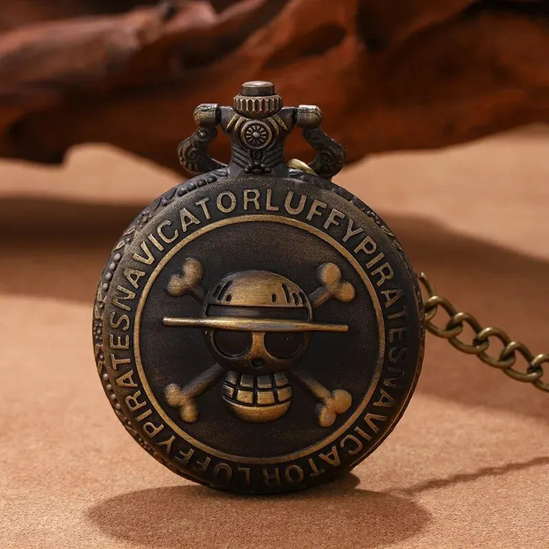 Vintage Pirate Captain Pocket Watch – Quartz Necklace Chain Pendant Gift