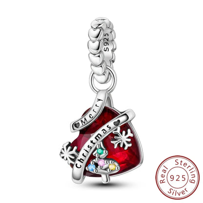 925 Sterling Silver Snowman Charm Bead