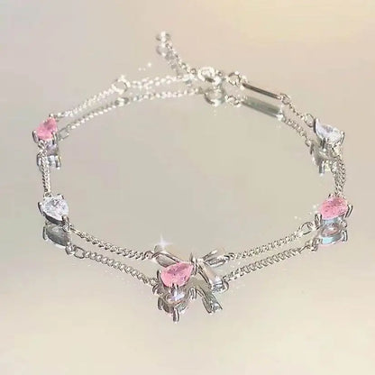 Elegant Crystal Flower Bracelet