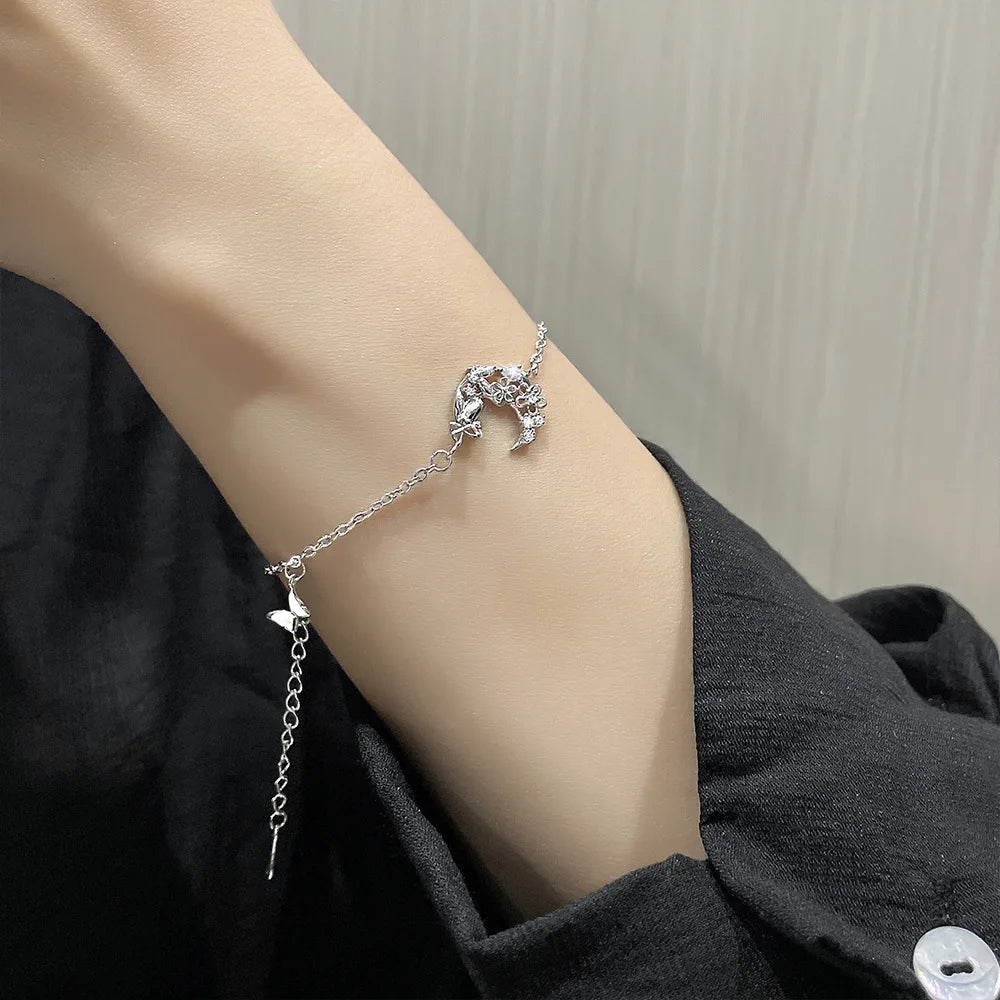 925 Silver Adjustable Butterfly Bracelet