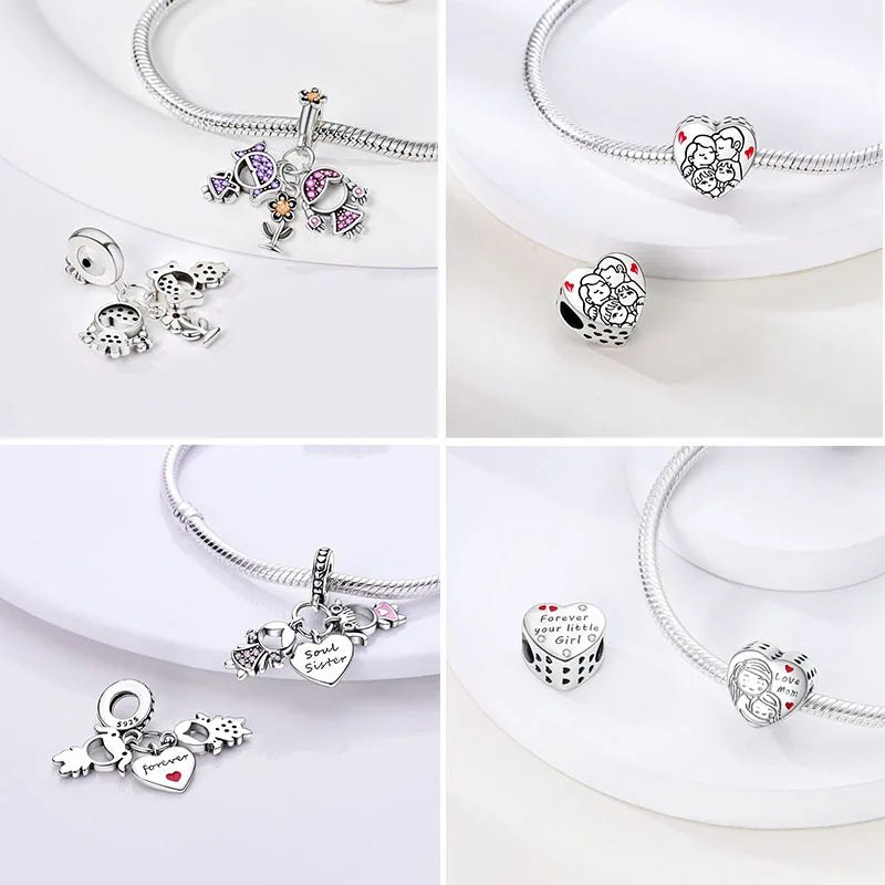 925 Silver Love Charms