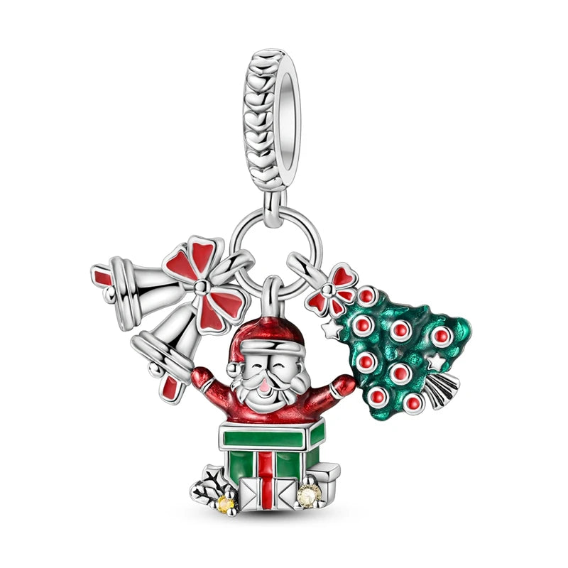 925 Sterling Silver Snowman Charm Bead