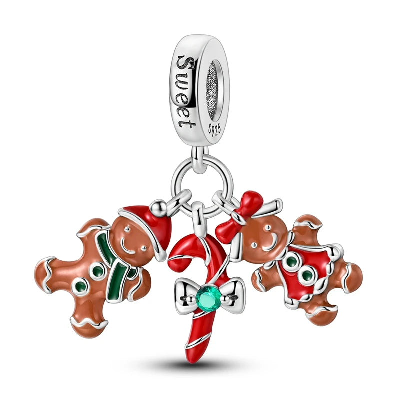 925 Sterling Silver Snowman Charm Bead