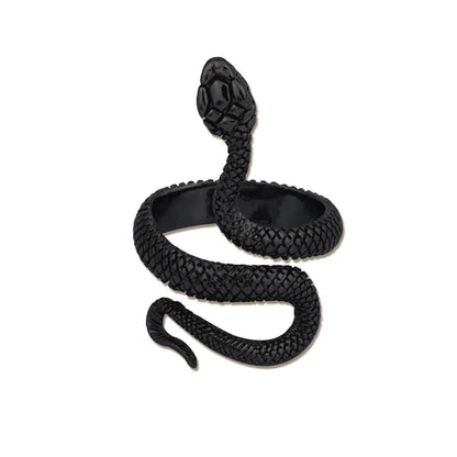 Vintage Silver Snake Ring for Men Handmade Jewelry Accessories Pendant